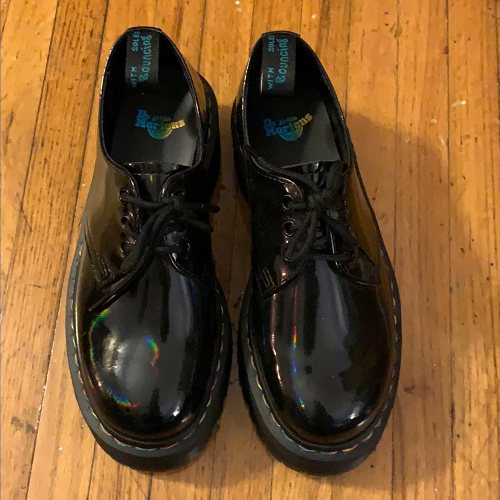 DR. MARTENS OIL SLICK PLATFORM SHOES BRAND NEW